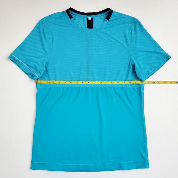 Lululemon (Mens Medium) Precise Tee LM3442S Short Sleeve Tech Shirt Kayak Blue - Picture 5 of 6
